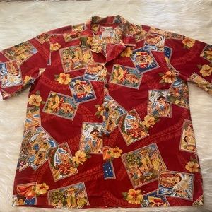 Men  vintage Hawaiian shirt M